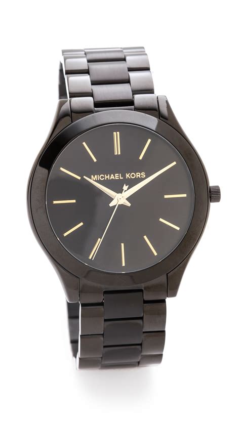 michael kors mk7218|michael kors slim runway black.